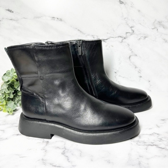 Franco Sarto Etna Leather Boot Size 6.5 Black - Picture 5 of 10